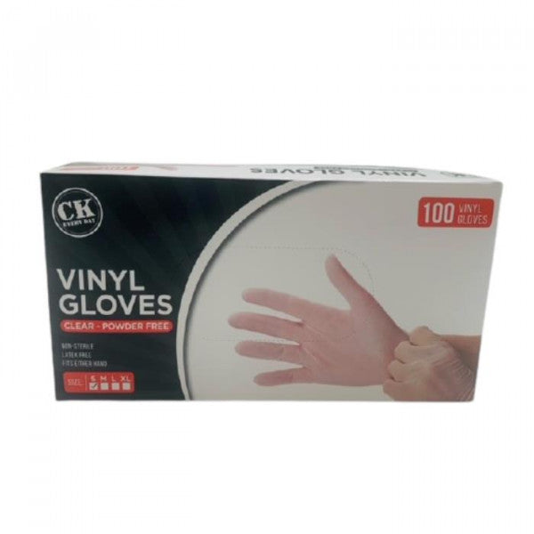 CK Clear Powder FreeVinyl Gloves Pack of 100 CK Clear Powder FreeVinyl Gloves Pack of 100